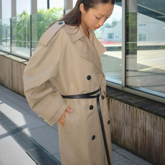 *SOLD* ZARA Oversized Double Breasted Beige Trench Coat NEW with Tags! - Picture 7 of 13